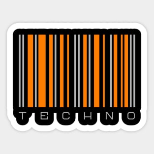 Techno Barcode Sticker